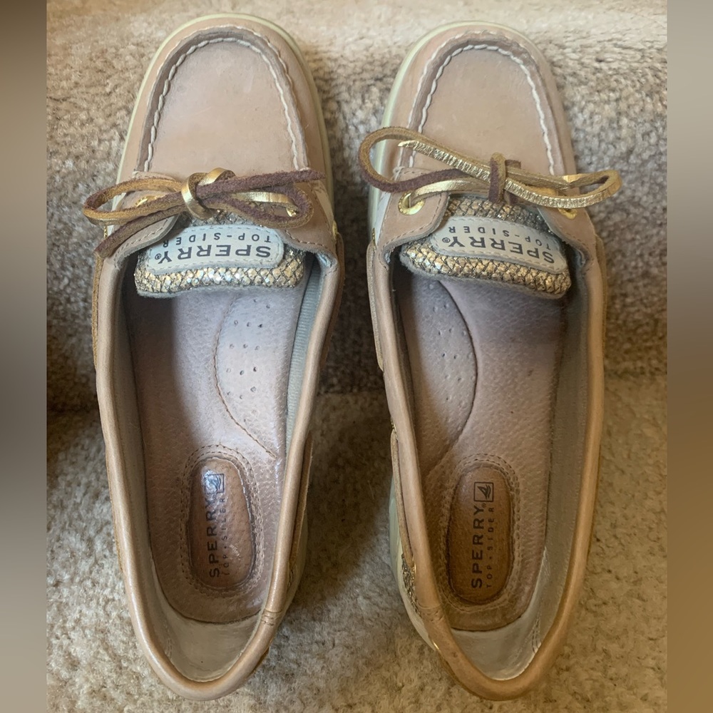Sperry top-sider gold shoes
